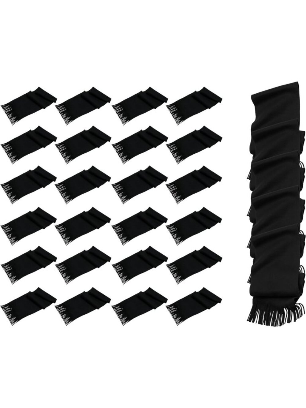 Cozy 24-Pack Winter Scarves | Warm Fleece Scarves for Men & Women | Bulk